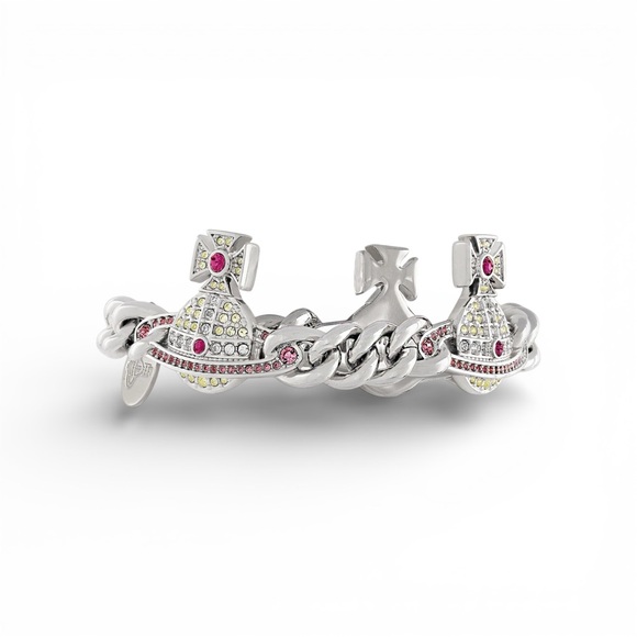 Vivienne Westwood Jewelry - Vivienne Westwood Kika Saturn Orb Crystal Chain Bracelet